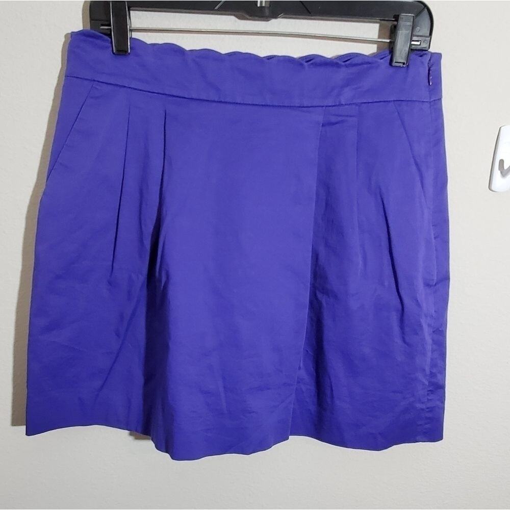 J CREW purple scalloped skirt size‎ 10